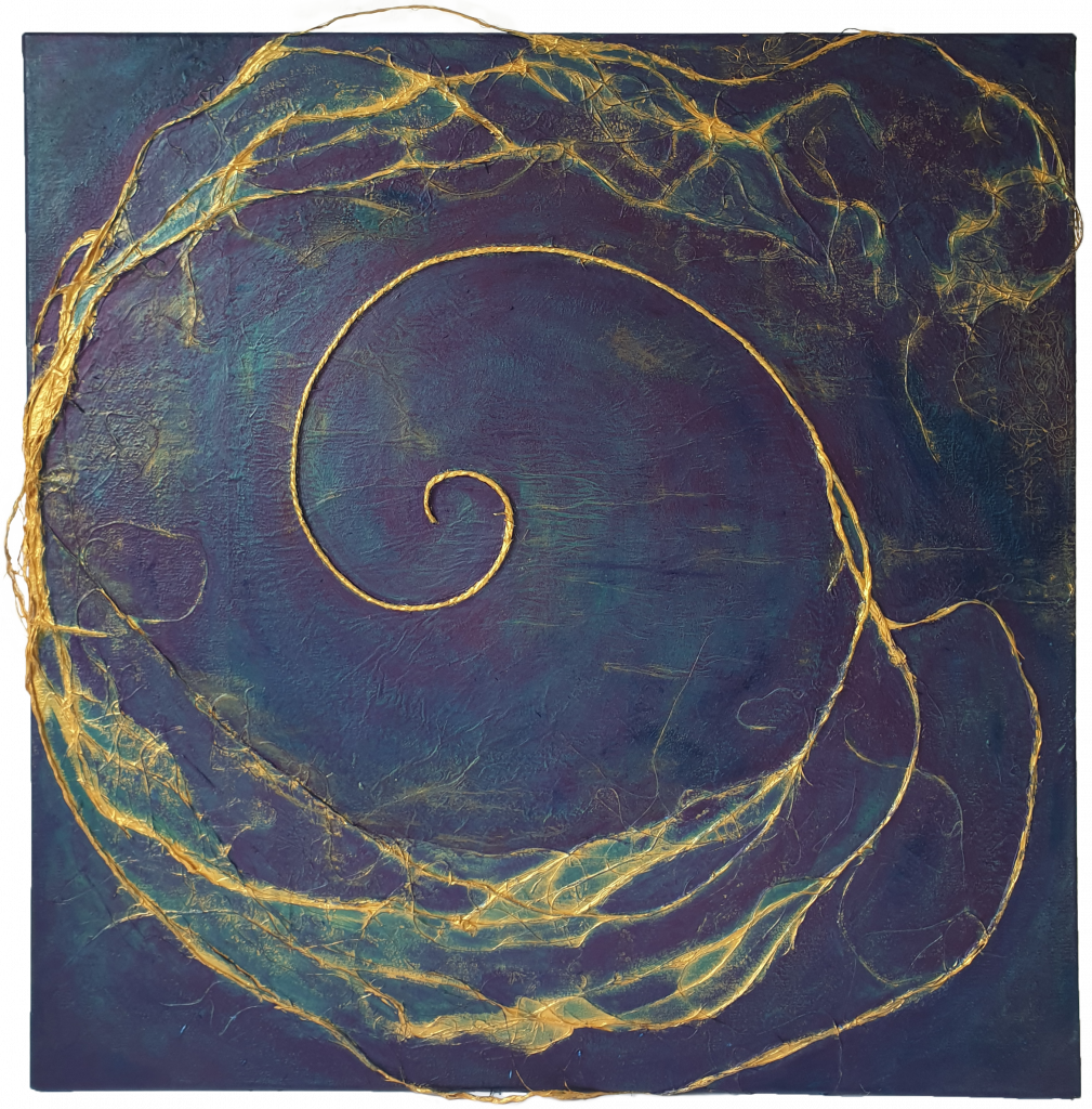 Etude pour spirale Technique mixte sur toile 60 x 60 cm 2018